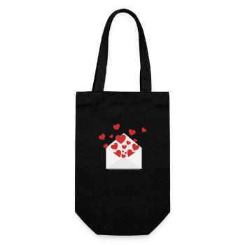 Vom Regen des Herzens - Geschenkbeutel für Flaschen - Schwarz - Vorne