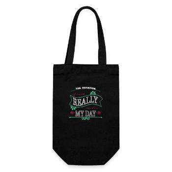 bday happy gift space travel art birthday present - Gift Bag for Bottles - black - Front