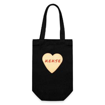 Kekse, Keks, Süßes, Süß, Zucker, Backen, Backwaren - Geschenkbeutel für Flaschen - Schwarz - Vorne