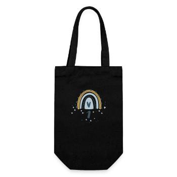 1 birthday guys - Gift Bag for Bottles - black - Front