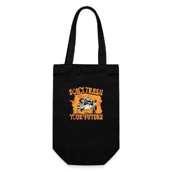 Racoon Trash - Geschenkbeutel für Flaschen - Schwarz - Vorne