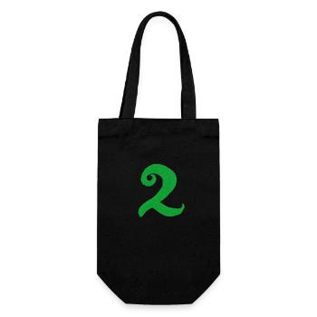 Nummer 2 - Geschenkbeutel für Flaschen - Schwarz - Vorne