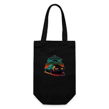 Voiture de sport 8 bits dans le look de jeu vidéo rétro de science-fiction - Sac à bouteille - noir - Devant