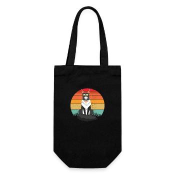 Chat main COON rétro - Sac à bouteille - noir - Devant