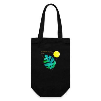 Es ist Sommer da draußen - Geschenkbeutel für Flaschen - Schwarz - Vorne