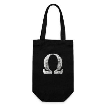 Omega-Zeichen - Geschenkbeutel für Flaschen - Schwarz - Vorne