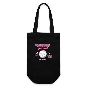 witziges Nicht-Nachdenken-Design / lustige Sprüche - Geschenkbeutel für Flaschen - Schwarz - Vorne