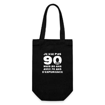 Je n'ai pas 90 ans - Sac à bouteille - noir - Devant