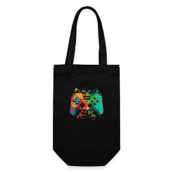 Bunte Konsole - Geschenkbeutel für Flaschen - Schwarz - Vorne