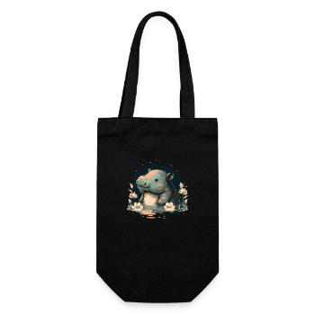 Hippo 6 - Gift Bag for Bottles - black - Front