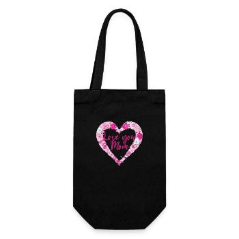 Cadeau de fête des mères Maman Amour Mami Bébé maman Mère - Sac à bouteille - noir - Devant