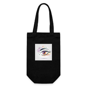 Leuchtendes Auge - Geschenkbeutel für Flaschen - Schwarz - Vorne