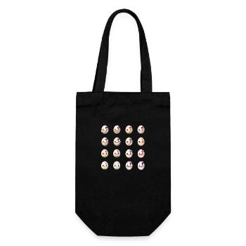 Oeuf de Pâques avec Visage Oeufs de Pâques Personnage - Sac à bouteille - noir - Devant