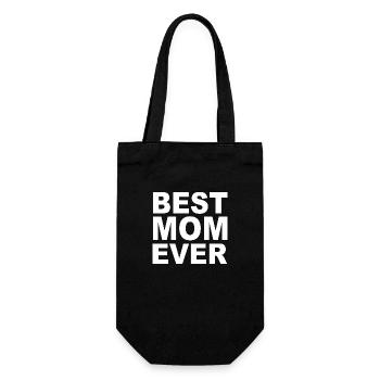 Mutter Spruch Geschenk Mama Muttertag - Geschenkbeutel für Flaschen - Schwarz - Vorne