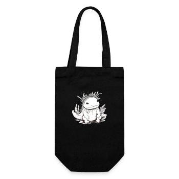 Kouak the axolotl - Gift Bag for Bottles - black - Front