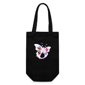 Multicolored butterfly - Gift Bag for Bottles - black - Front