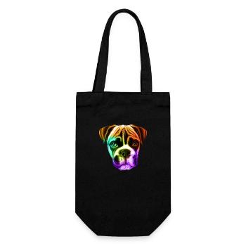 Boxer Hund - Geschenkbeutel für Flaschen - Schwarz - Vorne