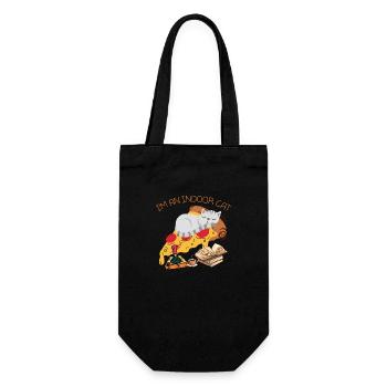 Indoor cat - Gift Bag for Bottles - black - Front