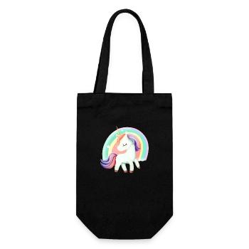 Cute unicorn - Sac à bouteille - noir - Devant