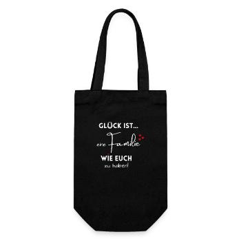 Happiness is having a family like you! Family - Gift Bag for Bottles - black - Front