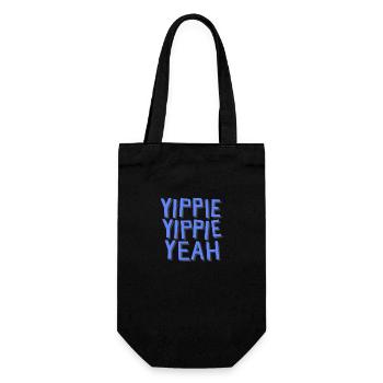 Yippie Yippie Yeah - Die 2000er-Party - Geschenkbeutel für Flaschen - Schwarz - Vorne