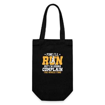 Fine I'll Run But I'm Gonna Complain The Whole Tim - Geschenkbeutel für Flaschen - Schwarz - Vorne