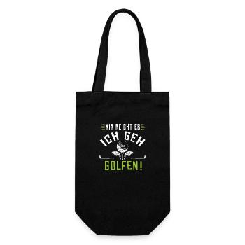 Mir reicht es ich geh golfen - Geschenkbeutel für Flaschen - Schwarz - Vorne
