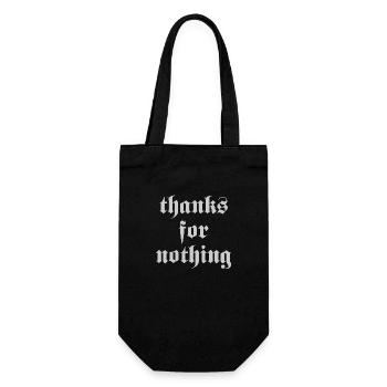 thanks - Gift Bag for Bottles - black - Front
