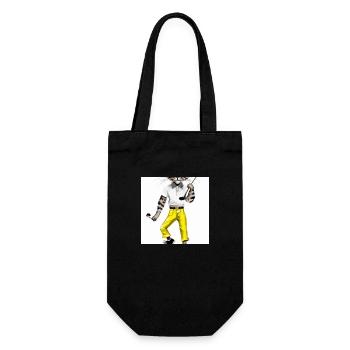 Die coole Golfkatze - Geschenkbeutel für Flaschen - Schwarz - Vorne