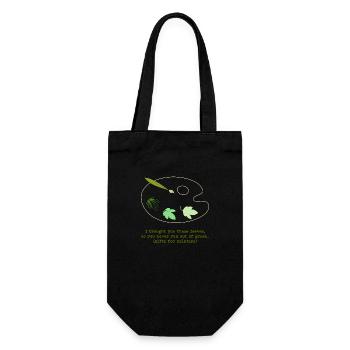 Green leaves - Gift Bag for Bottles - black - Front