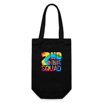 Tie Dye 2Nd Grade Squad Teacher Student First Day - Gift Bag for Bottles - black - Front