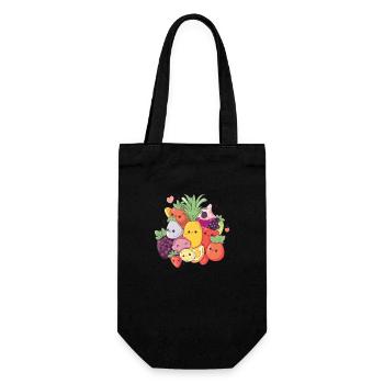 Our friends the fruits - Gift Bag for Bottles - black - Front