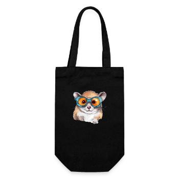 Nehmen Sie das Brillenhörnchen - Geschenkbeutel für Flaschen - Schwarz - Vorne