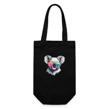 Timy le koala à lunettes - Sac à bouteille - noir - Devant