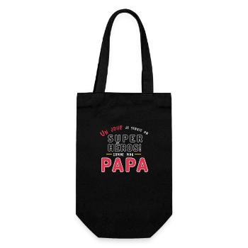 Un jour je serai un super héros comme mon papa - Sac à bouteille - noir - Devant