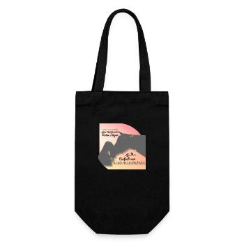 echte Freundschaft - Geschenkbeutel für Flaschen - Schwarz - Vorne