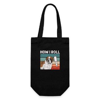 St. Bernard St. Bernard Dog Dog - Gift Bag for Bottles - black - Front