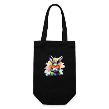 Log the rabbit - Gift Bag for Bottles - black - Front