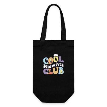 Cool Midwives Club Doula Squad Midwife - Gift Bag for Bottles - black - Front