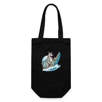 Zozo le loup surfeur - Sac à bouteille - noir - Devant