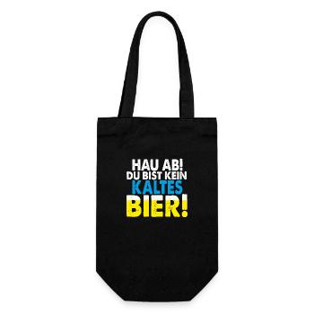 Hau ab du bist kein kaltes Bier Biertrinker kostüm - Geschenkbeutel für Flaschen - Schwarz - Vorne