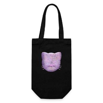 Purple Cat Logo - Gift Bag for Bottles - black - Front