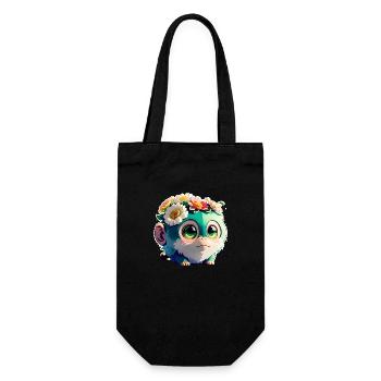 Ami singe fleuri - Sac à bouteille - noir - Devant