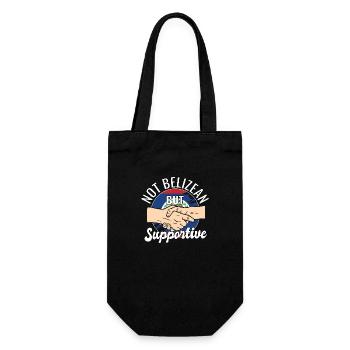 Not Belizean But Supportive Country Traveler - Geschenkbeutel für Flaschen - Schwarz - Vorne