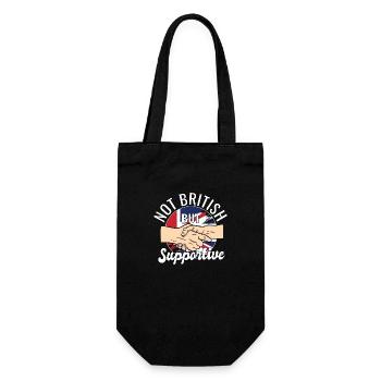 Not British But Supportive Country Travel Britain - Gift Bag for Bottles - black - Front
