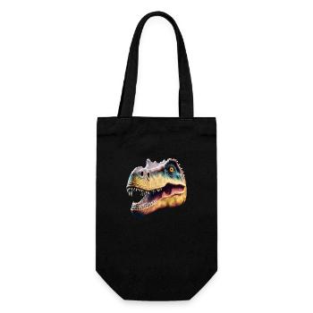 Dino Head - Dinosaur Head - Gift Bag for Bottles - black - Front