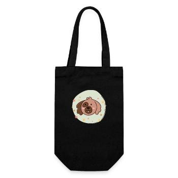 Hund - Geschenkbeutel für Flaschen - Schwarz - Vorne