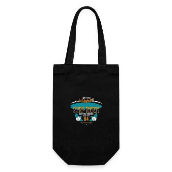 Santa Cruz Beach California Retro Surfer T-Shirt - Gift Bag for Bottles - black - Front