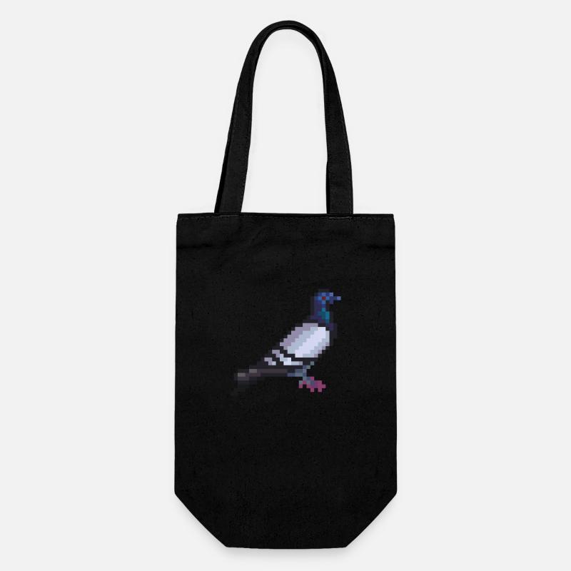 Vogel - Geschenkbeutel für Flaschen - Schwarz