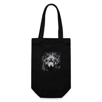 Loup solitaire. Chasseur urbain dans le style graffiti. - Sac à bouteille - noir - Devant